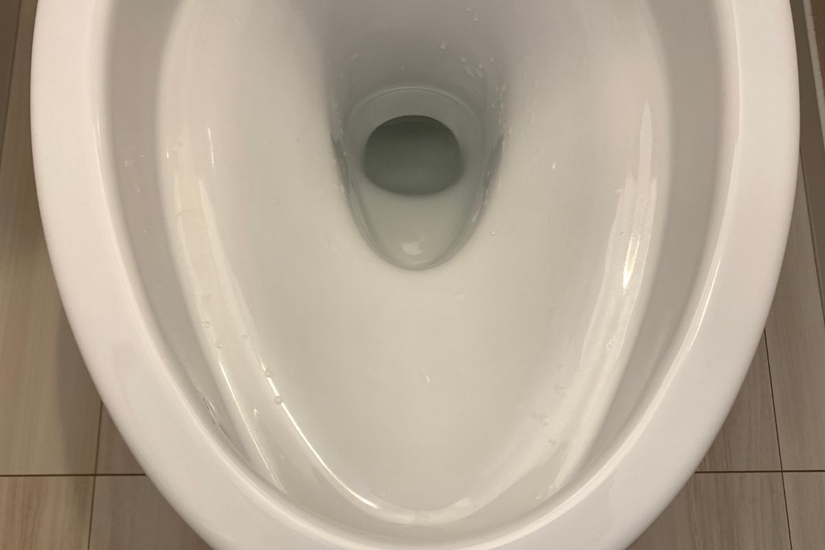 Toilet Bowl with very little water