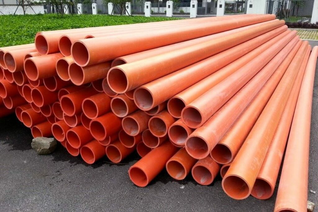 pile of pvc pipes