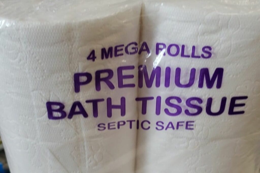 two rolls of septic-safe toilet paper