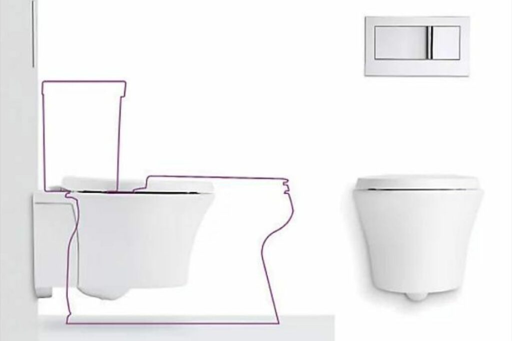wall mounted toilet vs regular toilet