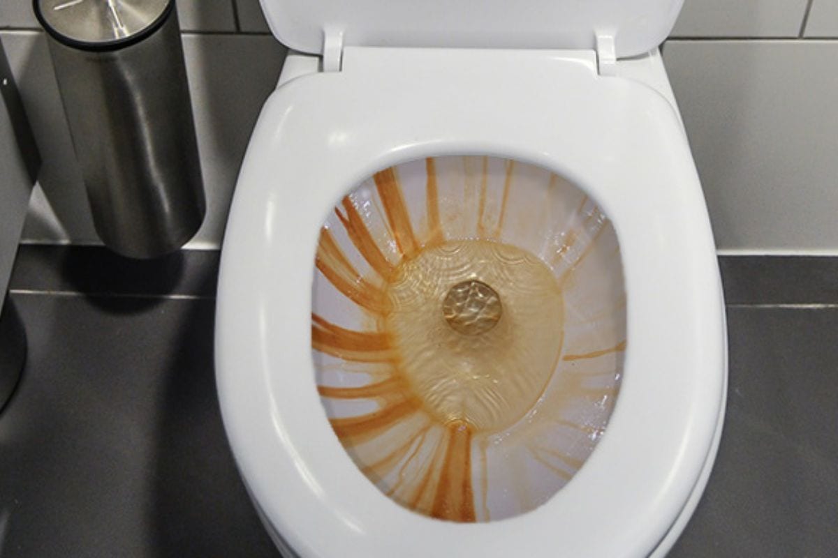 brown stains in toilet bowl