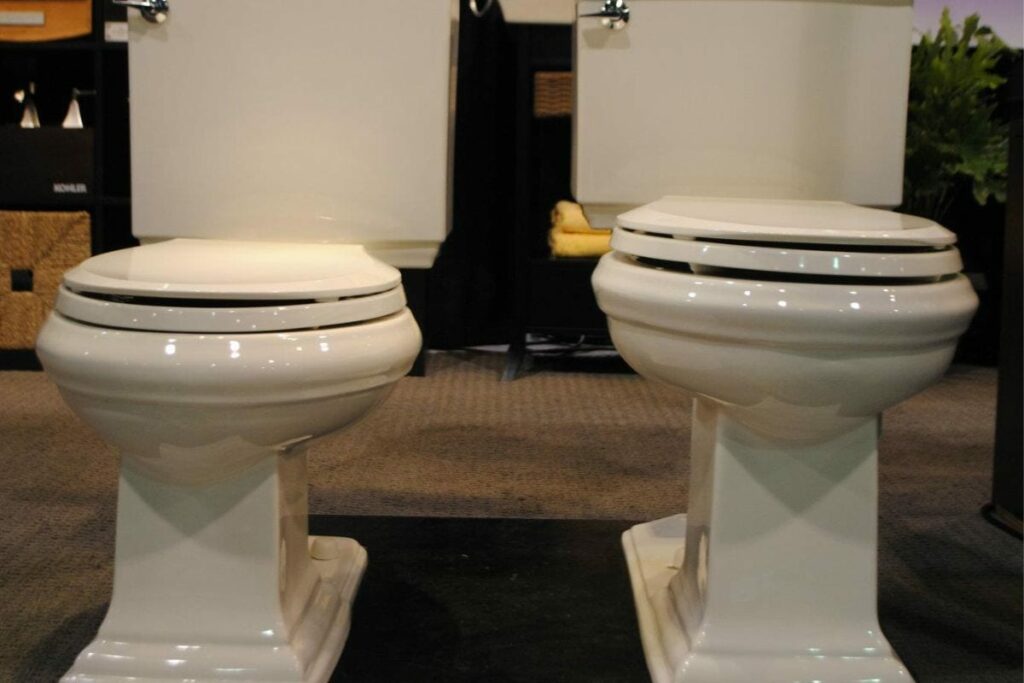 regular toilet and chair height/comfort height toilet