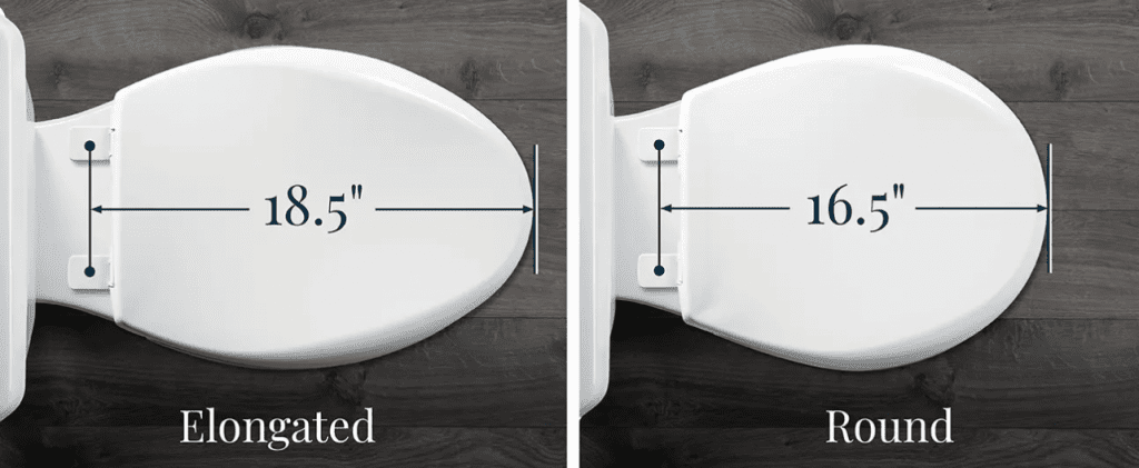 Round vs elongated toilet shape