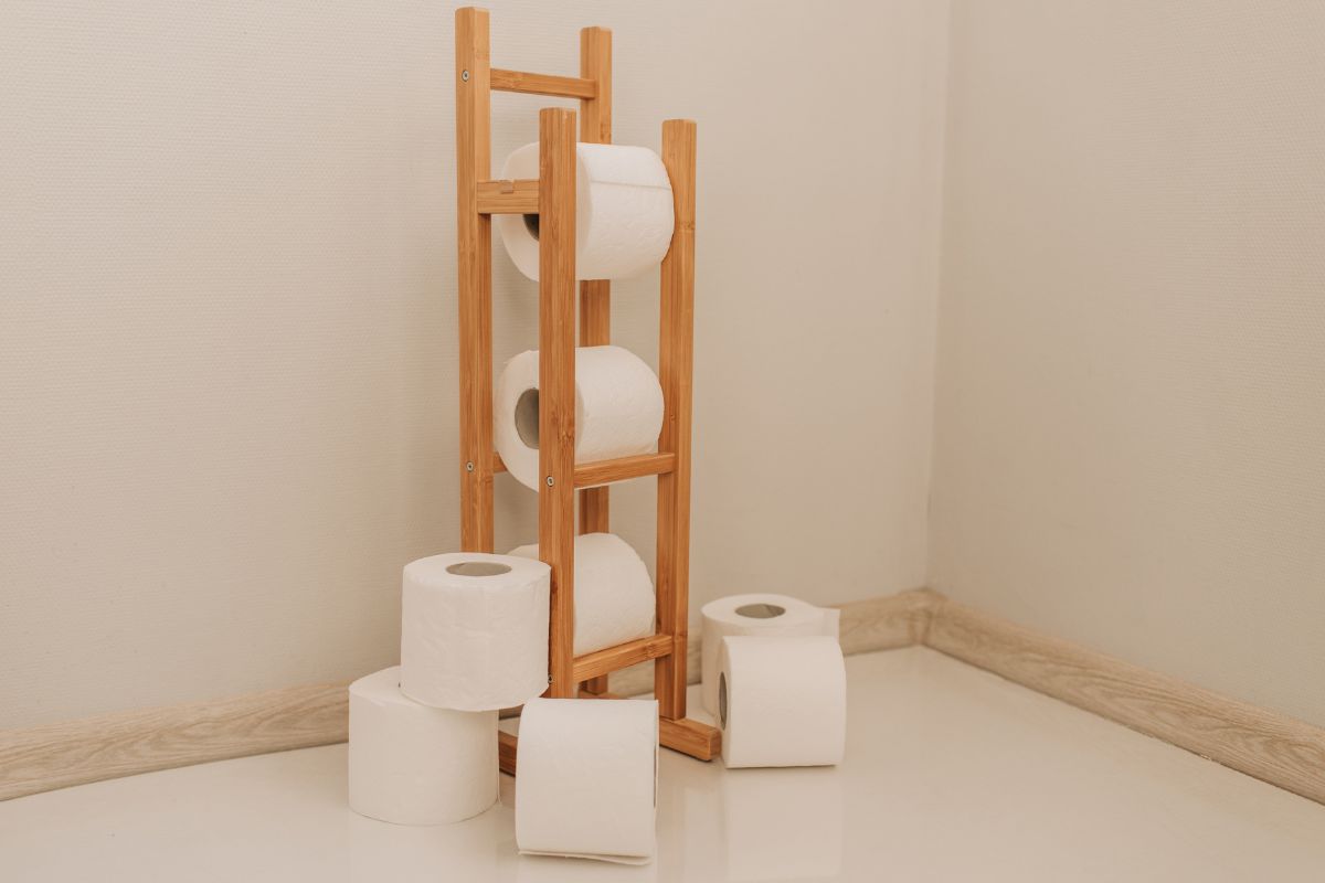 toilet paper holder rack organizer