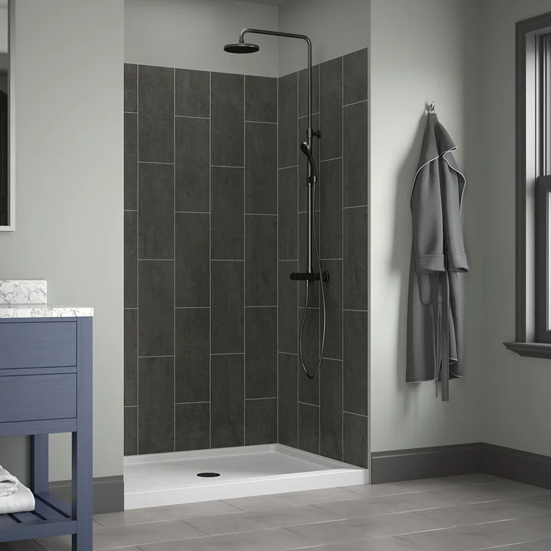 etcoat™ 78" x 48" x 34" Five Panel Shower Wall